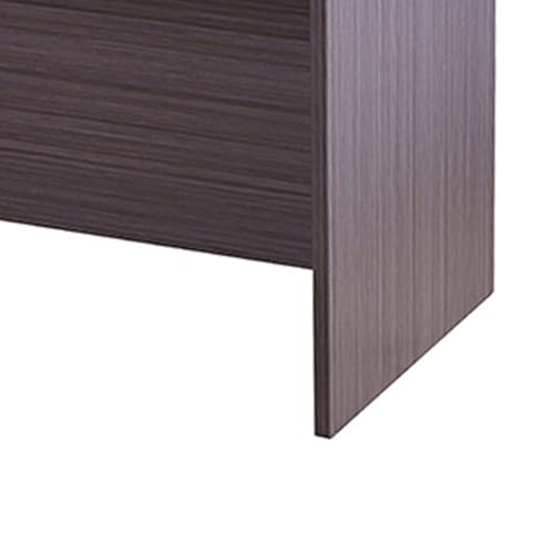 Benzara Jeny 71 Inch Office Credenza Shell with Modesty Panel, Mocha Brown