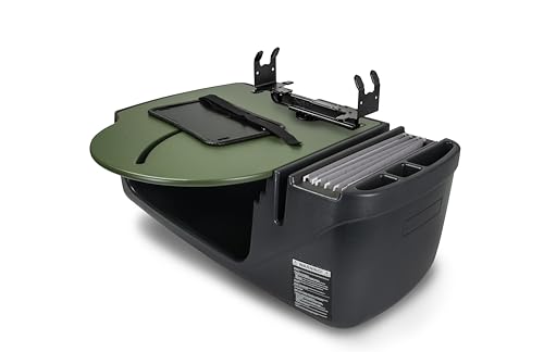 AutoExec Roadmaster Car Desk for Your Vehicle Workstation and Mobile Office, Army Green with Printer Stand
