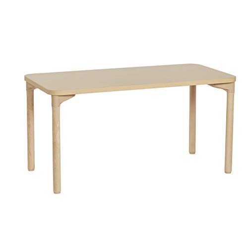 FDP Rectangle All-Purpose Children's Activity Table (24 x 48 inch) with 20 inch Wood Legs for Preschoolers Easy Clean Maple Laminate Tabletop, Great for Kid's at Home Playroom, Classroom, Library