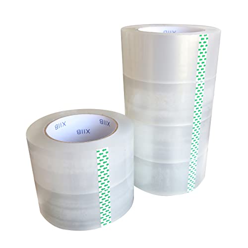hiLISS 36 Rolls Clear Packing Tape, 2 Inch Wide, 2.0mil Thickness, 110 Yard Per Roll and Heavy Duty Industrial Tape (1 Case-36Rolls)