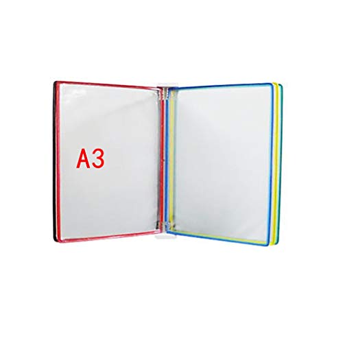 KGDJBGSE Wall Mounted File Folder Holder Hanging Organizer Document Display with 5 Panels and 10 Pockets 45 * 32 4.5CM(B)