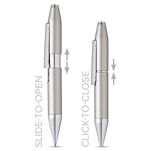 Cross X Refillable Gel Ink Rollerball Pen, Chrome Appointments, Includes Branded Retail Packaging - Graphite Grey