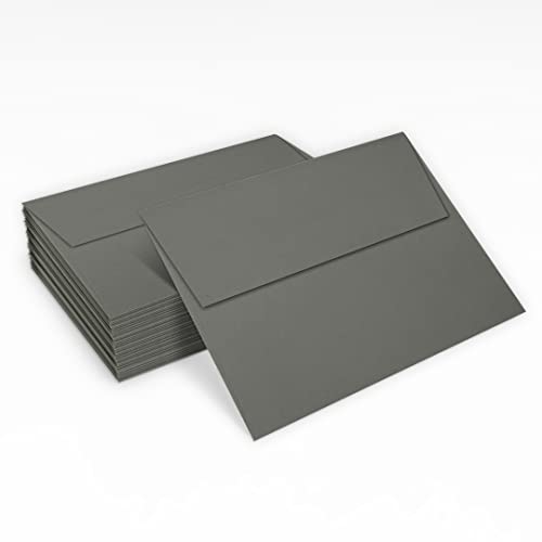 LUXPaper A7 Invitation Envelopes | Peel & Press | 5 1/4" x 7 1/4" | Smoke Gray | 80lb. Text | 500 Qty