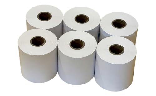 Sticker Awesome Removable Linerless Direct Thermal Label Roll, 80mm x 53m, 1-Inch Core, 6 Rolls - Food Prep, Deli and Kitchen Labels for Restaurants and Food Service