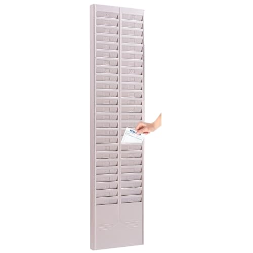 Attendance Card Rack/Time Card Holder-24/50 Slot Pocket Lightweight Plastic