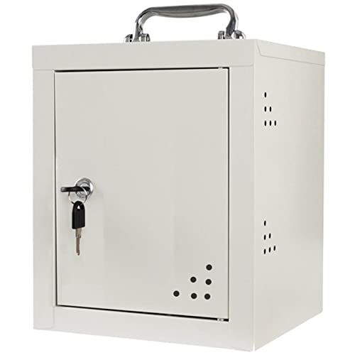 FENOKD 12/24/36/48/60 Cell Phones Storage Cabinet Pocket Chart Storage Locker Box, with Handle and Security Lock, for Classroom Office (Silver 12)，Silver-12