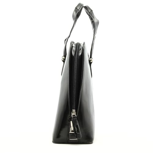 Tony Perotti Italian Leather Womens Fashion Zip-Around Top Handle Laptop Business Shoulder Tote Brief Bag