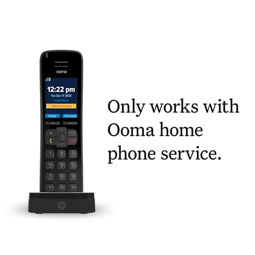 Ooma HD3 Black Cordless Handset with HD Voice Quality