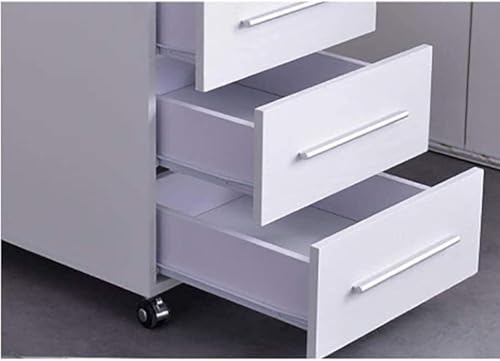 noxozoqm Mobile File Cabinet with Lock - Assembled Office Storage Solutions for Home and Business(White)