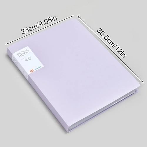 1PC A4 Folder Information Kit Multi-Page Transparent Insert File for Students to Store Examination Papers Expanding(Purple)
