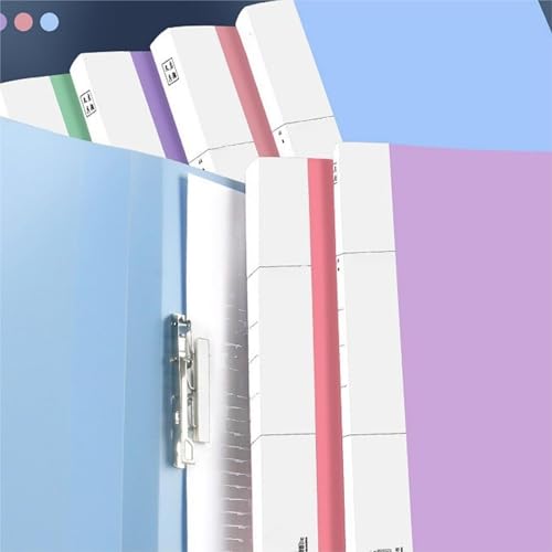 Folder 4-Pack Punchless Clamp Binder Folder A4 File Folders, Paper Binders with Clipboard