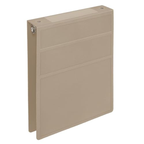 1.5" Heavy Duty Plastic Top Flip Binder, 2-Rings, Sand, Case of 20