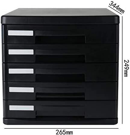 Desk Organizer,File Organizer for Desk Home Office Desktop File Storage Box Desktop Filing Cabinet Drawer Type Data Storage Cabinet A4 Without Lock 5-Layer Plastic Filing