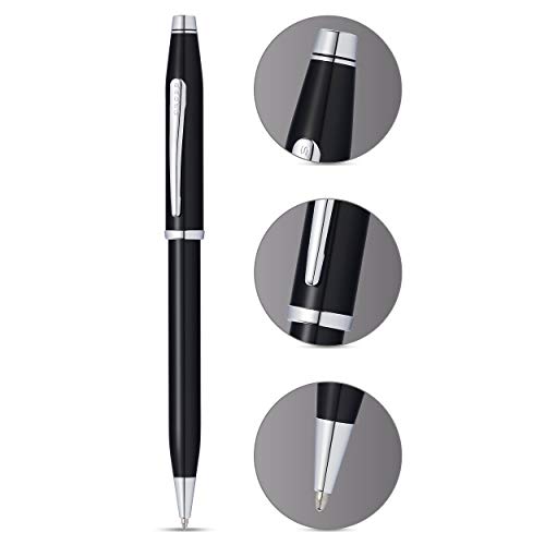 Cross Century II Refillable Ballpoint Pen, Medium Ballpen, Includes Luxury Gift Box - Black Lacquer