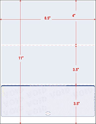 3000 Blue- Scallop Laser Check Stock, (Check at Bottom) Blank Laser Checks, Laser Check, Bank Checks, Business Checks, or Personal Checks