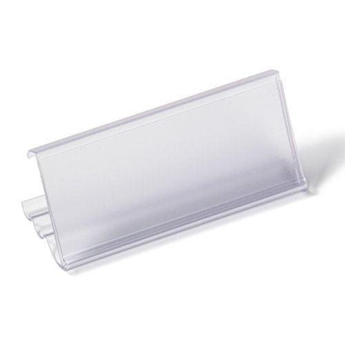 Akro-Mils 29306 Angle-Vu Snap-On Clear Protective Plastic Adjustable Label Holders for Wire Shelving Retail Display and Warehouses, (25-Pack)