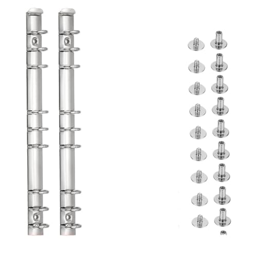 Ring binding, A5 ring binder Ring Binder Mechanism 6 Pieces B5 9 Hole Spine Replacement 2Cm Silver