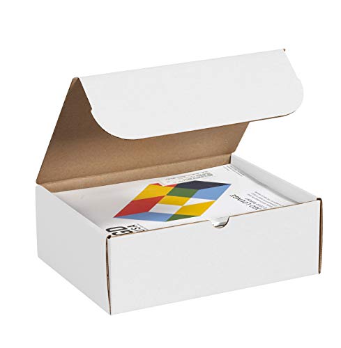 BOX USA BM14114 14 1/4"L x 11 1/4"W x 4"H, White (Pack of 50)
