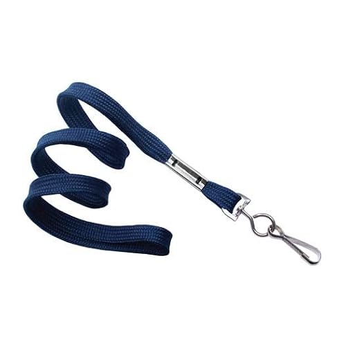 ID Zone Navy Blue Flat Braid, Break-Away, Swivel Hook, 3/8" Wide (1000 pack) (2135-3503)