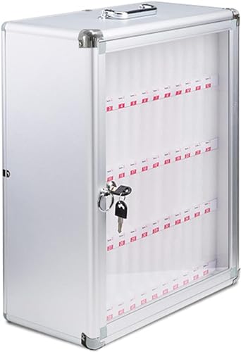 GFAZXDS Cell Phone Lock Box, Mobile Phone Storage case, Wall-Mounted Lockable Safe Deposit Box, for Kitchen Furniture Classroom Table Office (48slots)