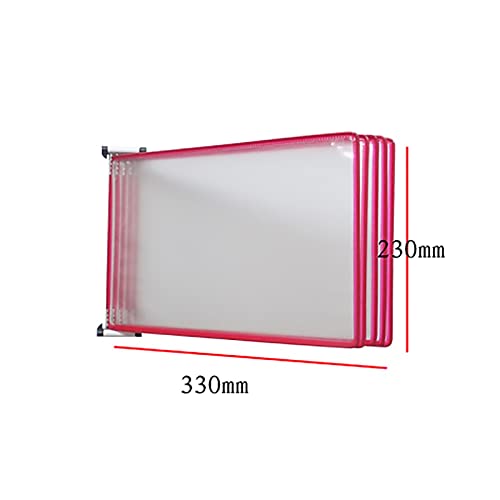KGDJBGSE Wall Mounted File Folder Holder Hanging Organizer Flip Chart Stand Magnetic Document Display for A4 Letter Paper