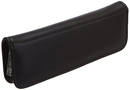 Pelikan Nappa Leather 2-Pen Case, Black, 1 Each (958017)