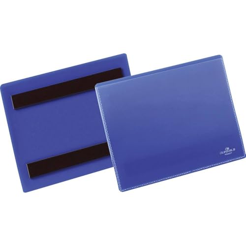 Durable Magnetic Document Sleeve A6 Landscape, Pack of 50 Pieces, Dark Blue