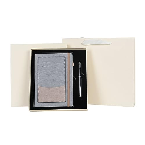 UOHLCX HBJWOV Notepad Spliced Diary Book 2-piece Business Notebook Pen Set Office Stationery