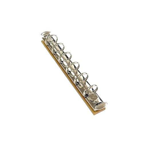 A5 ring binder Ring Binder Mechanism 6 Pieces A7 Detachable Metal Clips for Loose Leaf Strip with Holes(Silver)