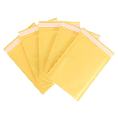 Sxzqjybb Padded envelopes,Bubble envelopes, 100pcs Kraft Paper Bubble Envelopes Bags(140x160mm)