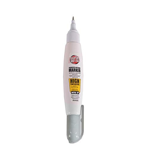 Super Met-Al Squeeze Action Metal Tip High Temperature Marker (Silver) - 12 PACK