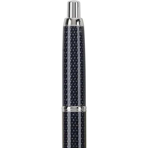 PILOT Vanishing Point Collection Retractable Fountain Pen, Blue Carbonesque with Rhodium Accents, Blue Ink, Fine Nib (60149)