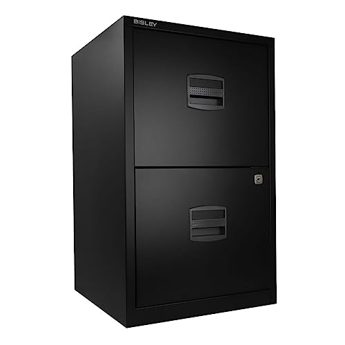 Bisley 2-Drawer Home File Cabinet - Black
