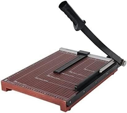 Stackable Paper Trimmer Cutting Guillotine with Handle, Manual Cutter A4 Size Grid Photo Craft Machine for Coupons Labels Cardstock