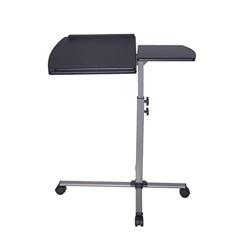 Techni Mobili Adjustable Height Rolling Laptop Cart w/ Tilting Top Graphite