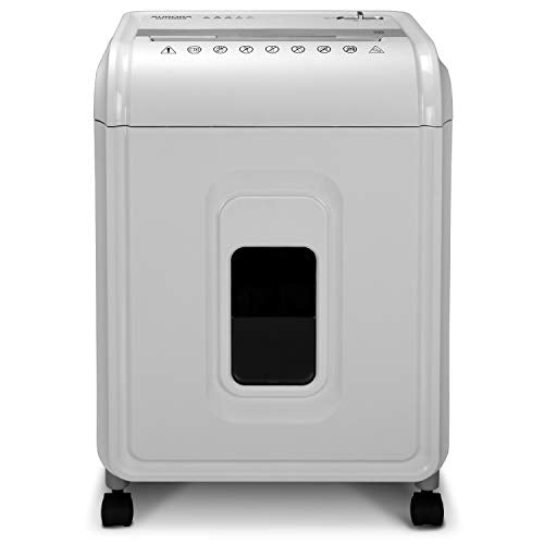 Aurora AU1480MA Professional Grade 14-Sheet Micro-Cut Paper and CD/Credit Card Shredder/ 30 Minutes Continuous Run Time, White/Gray