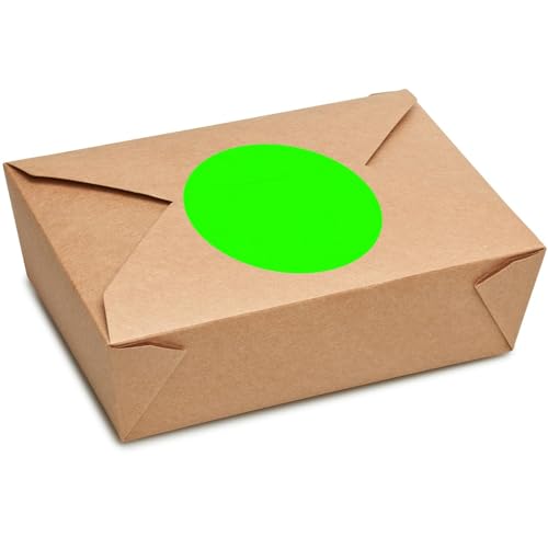 ChromaLabel 3 Inch Fluorescent Green Labels, 500/Roll, Case of 10