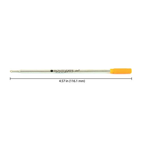 Monteverde Ballpoint Refill to Fit Cross Pens, Medium, Orange, 50 Pack