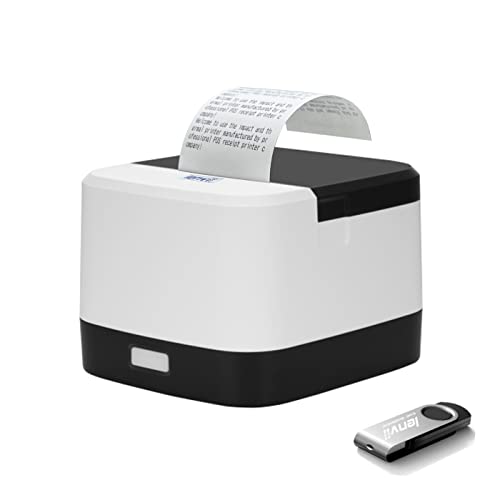 LENVII LV-R258 58MM POS Thermal Printer, USB and LAN Ports, Compatible with Windows and Mac, Suitable for Retail/Supermarket/Kitchen/Clothing Stores