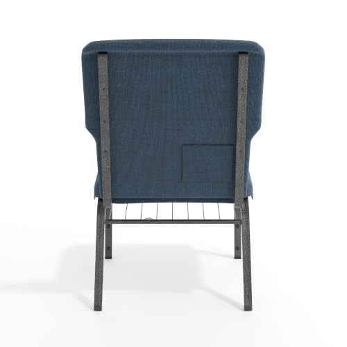 Flash Furniture 21 in Wide Church Chair, Navy
