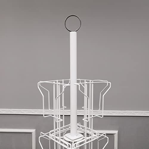 FixtureDisplays® 24-Pocket 5.5" Wide Pocket (Fits 5x7") Vertical Greeting Card Display Spinning Greeting Holiday Card Rack Floor Stand Pocket Size: 5.8"Wide X 8"High, 24 Pockets. 11703-Wht