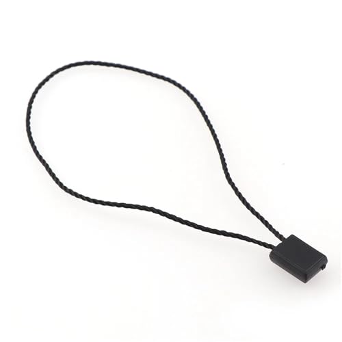 Hang Tag String 2000Pcs Black Square Snap Lock Pin Loop Fastener Hook Ties for Garment Bag Tags Cards, DIY Clothing Accessories
