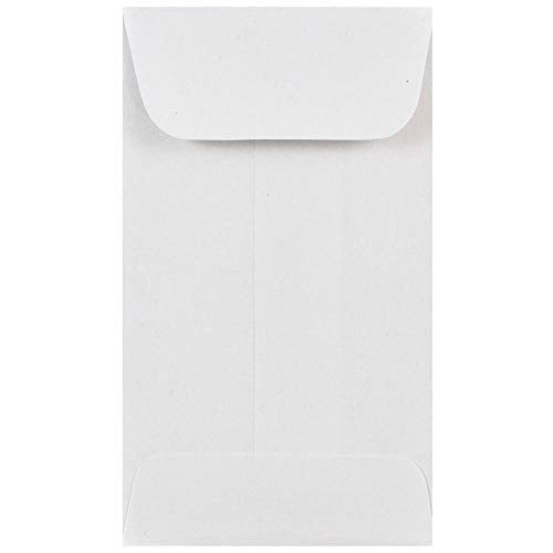 JAM PAPER #3 Coin Business Commercial Envelopes - 2 1/2 x 4 1/4 - White - Bulk 500/Box