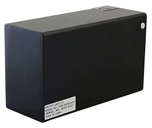 Protex Safe Protex Drop Box Safe (SDB-100)-Black, for Cash, Checks and envelopes, Saw-Toothed Baffle to Protect Slot, Powder Coated Finish, 4 Pre-drilled anchoring Holes