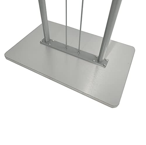 FixtureDisplays® Lectern, Pulpit, Podium for Floor, Cross Design, Steel & MDF - Silver 119759