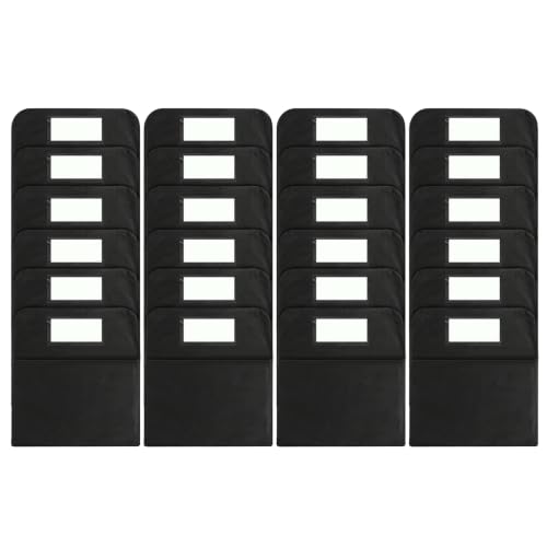 APGLSXY 24Pieces Oversized Chair Back Hanging Organizers Black Polyester Fabric Storage Pouches for Desk Accessories School Supplies Mount Not Tools Hanging Chair Organizers