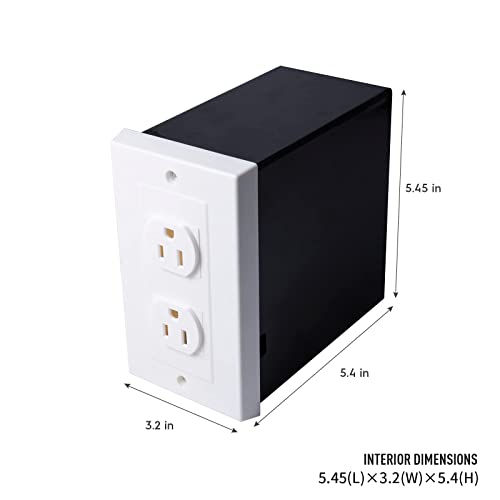 American Outlet Wall Safe Key Lock Metal Box, 6.7x6.7x3.9 Inches