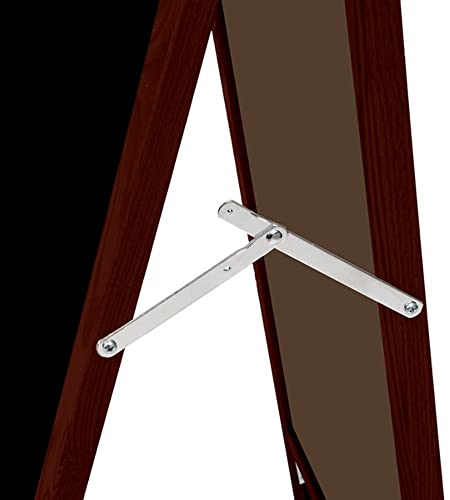 Aarco A-Frame Black Acrylic Board in Solid Red Oak Frame with Cherry Stain - 42"Hx18"W
