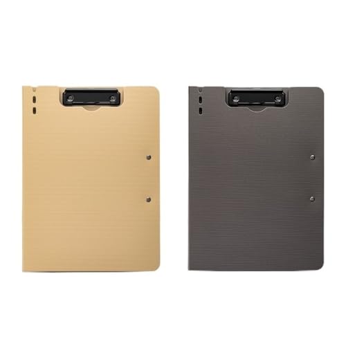 Filing Envelopes 2 Pcs A4 Folder with Double Clips Can Be Folded Writing Pad Data Storage Office Supplies Plastic Folders