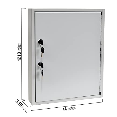 STEELMASTER by BankSupplies 110 Key Cabinet | Dual Lock Control Key Box | Welded 22 Gauge Steel Construction | Scratch Resistant | Write-On Key Tags for Easy Identification